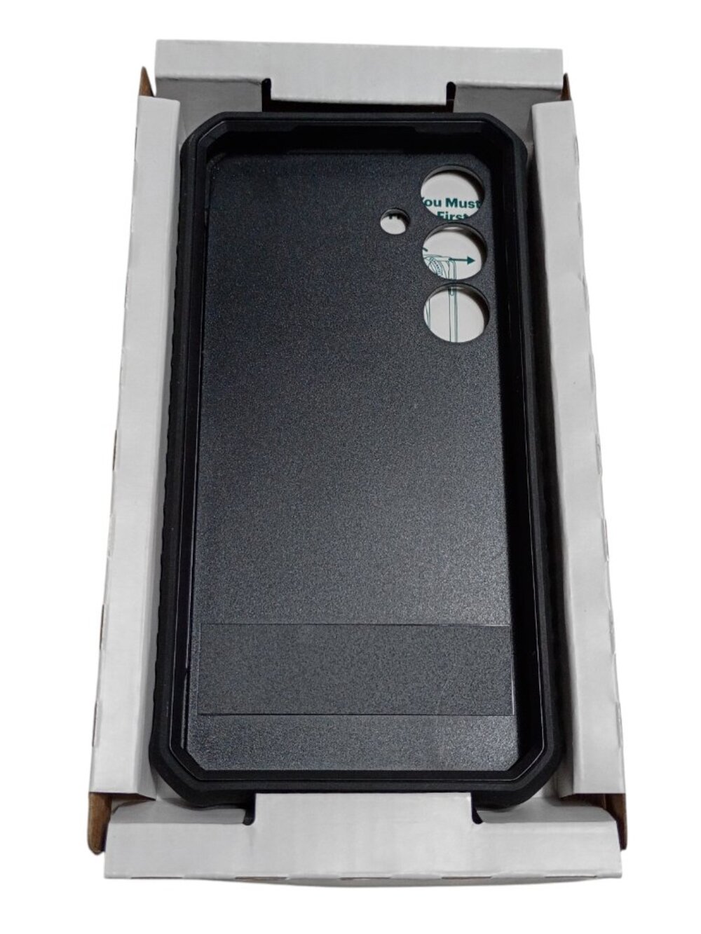 Onn Rugged Phone Case with Built-in Kickstand fit for the Samsung Galaxy S25+